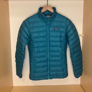 8/10 CONDITION Patagonia Down Sweater STY84683 Teal Women's Small